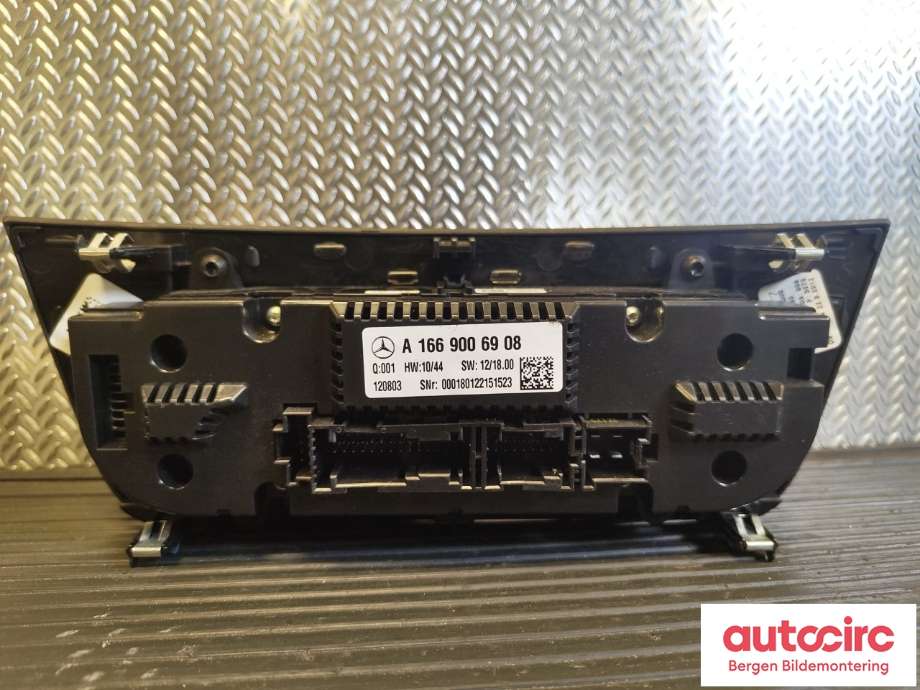 Varmeapparat betjening til Mercedes ML 2011-2015 (Fase 1) (W166) (W166) (MERCEDES|A1669001704|)
