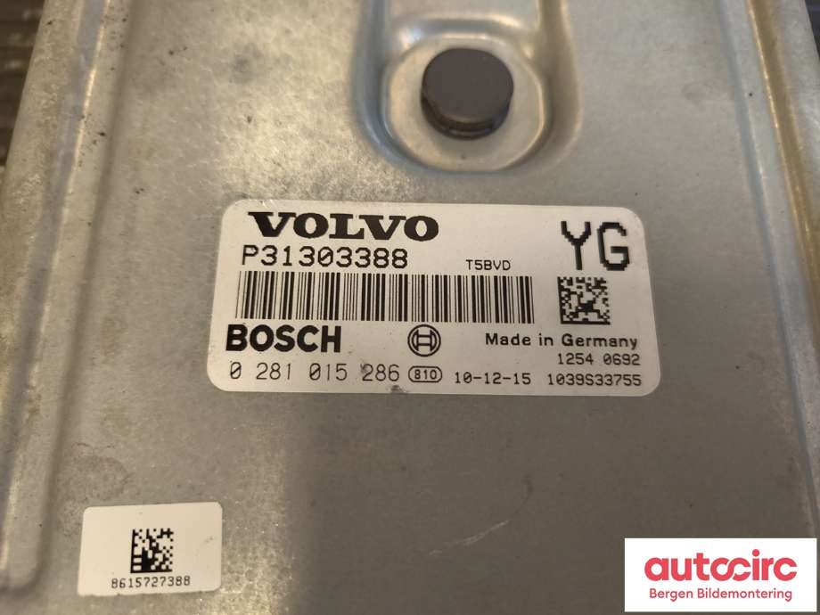 Styreenhet motor til Volvo V70 2007-2013 (Type III, Fase 1) (VOLVO|36001123||31303388)