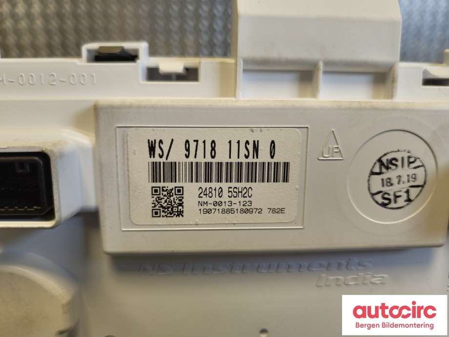 Instrumentpanel til Nissan Leaf 2018-->> (Type II) (NISSAN|24810-5SH2C|)