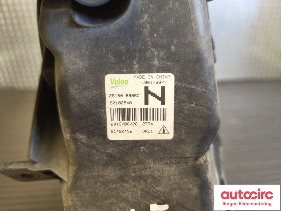 Tåkelykt høyre foran til Nissan Leaf 2018-->> (Type II)  (NISSAN|26150-8995C|)