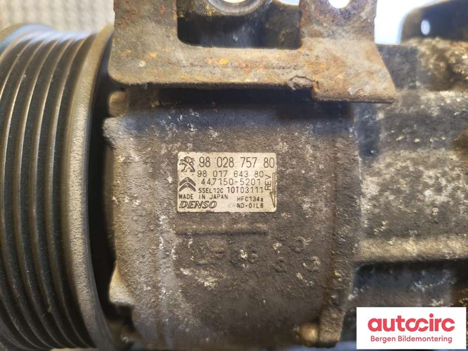 Aircondition kompressor til Peugeot Partner 2015-2019 (Type II, Fase 2)  (PEUGEOT|98 028 757 80|)