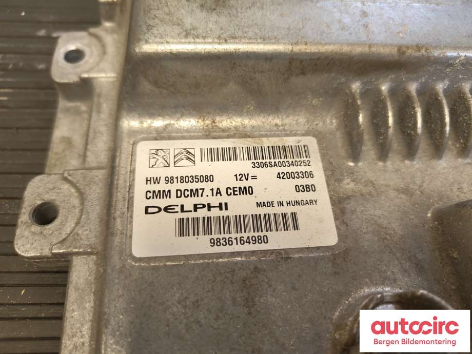Styreenhet motor til Peugeot Expert 2016-->> (Type III) (PEUGEOT|16 758 777 80||98 361 649 80)