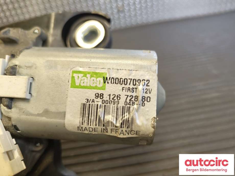 Viskermotor bakrute til Peugeot Expert 2016-->> (Type III)  (PEUGEOT|98 126 728 80|)