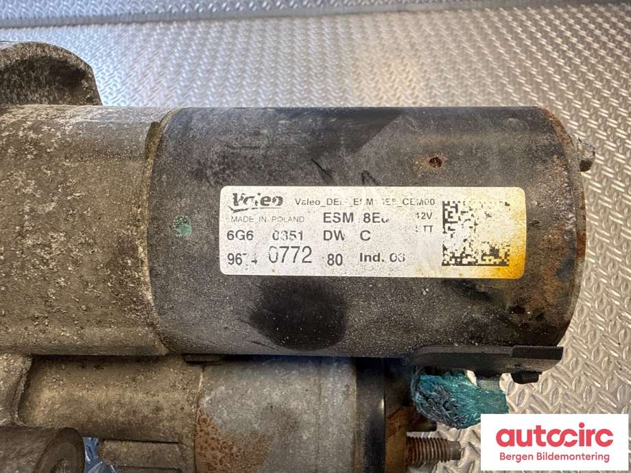 Starter til Citroën Berlingo 2015-2019 (Type II, Fase 2)  (CITROEN|96 740 772 80|)