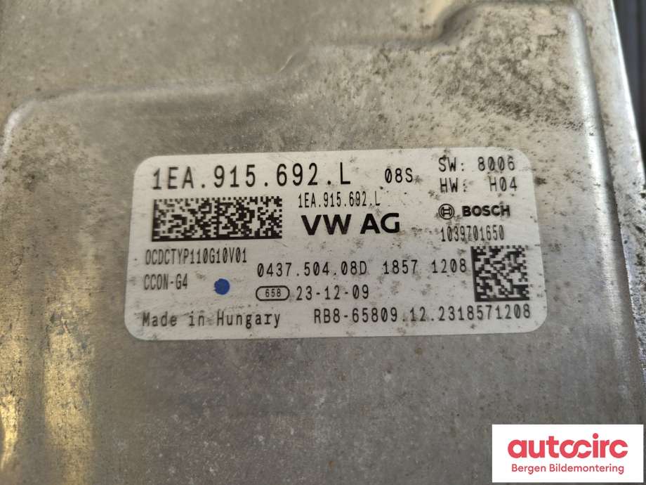 Batterilader (OBC - On Board Charger) til Audi Q4 e-tron 2021-->>  (AUDI|1EA 915 685 Q||1EA 915 692 L)