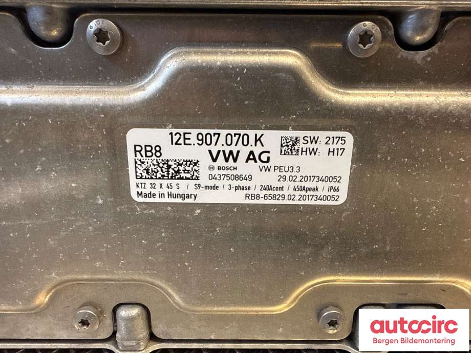 Inverter elbil til Seat Mii electric 2019-->> (SEAT|12E 907 070 K|)