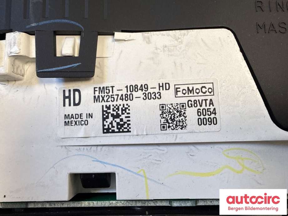 Speedometer til Ford Focus 2014-2018 (Type III, Fase 2)  (FORD|1915059|FM5T-10849-HD|)