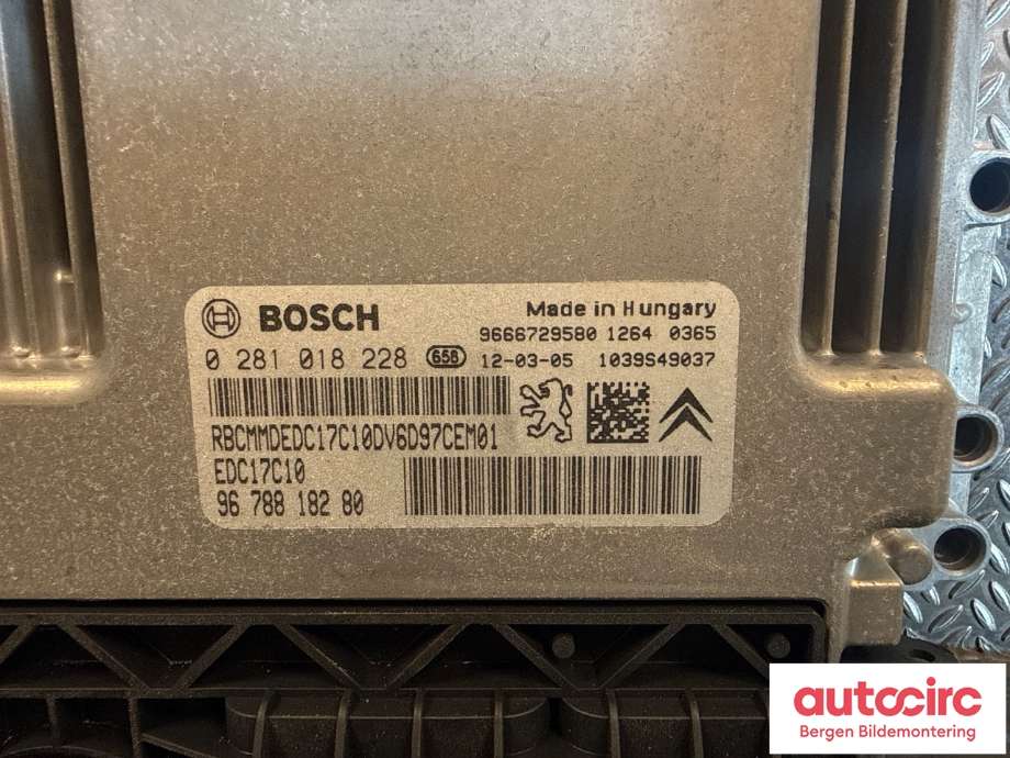 Styreenhet motor til Peugeot Partner 2008-2015 (Type II, Fase 1)  (PEUGEOT|16 068 738 80|)