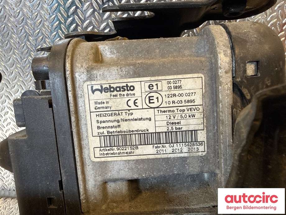 Dieselvarmer til VW Caddy 2010-2015 (Type III, Fase 2) (VOLKSWAGEN|1K0 815 071 AN|)