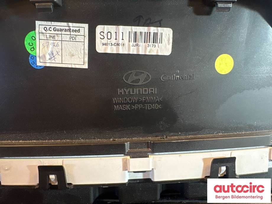 Speedometer til Hyundai i20 2015-2020 (Type II) (HYUNDAI|94013C 8011|)