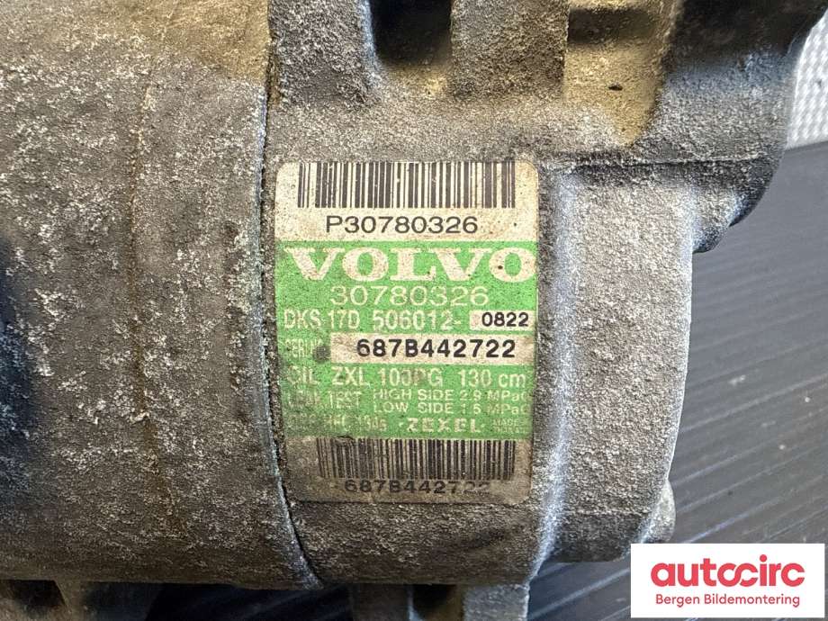 Aircondition kompressor til Volvo XC70 2005-2007 (Type I, Fase 2)  (VOLVO|36001066||30780326)