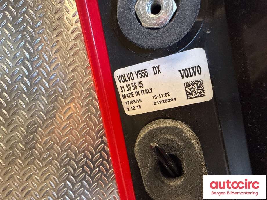 Baklykt høyre til Volvo V40 2012-2019  (VOLVO|31395845|)
