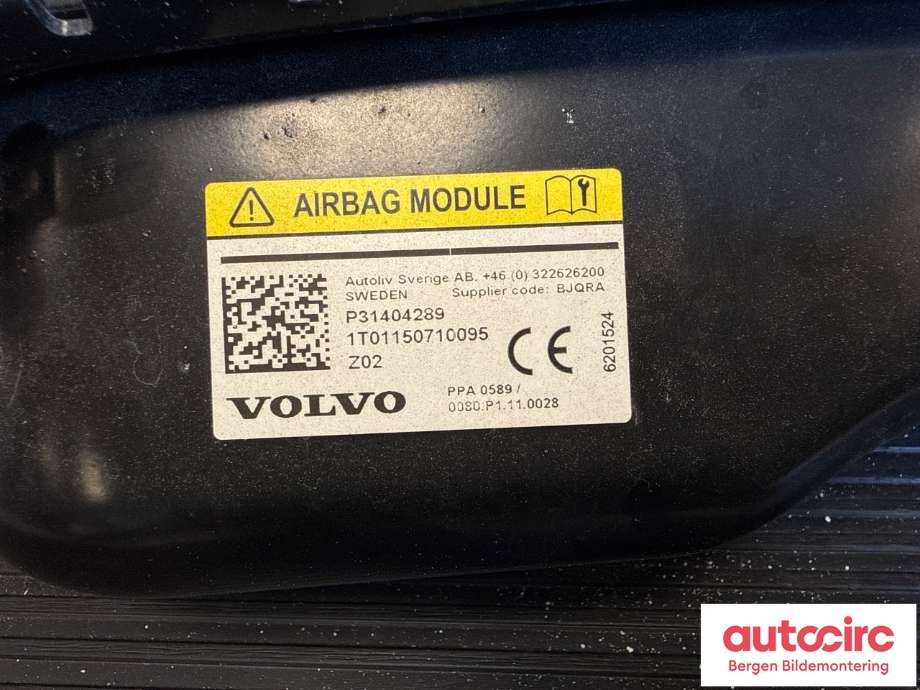 Airbag diverse til Volvo V40 2012-2019  (VOLVO|31404289|)
