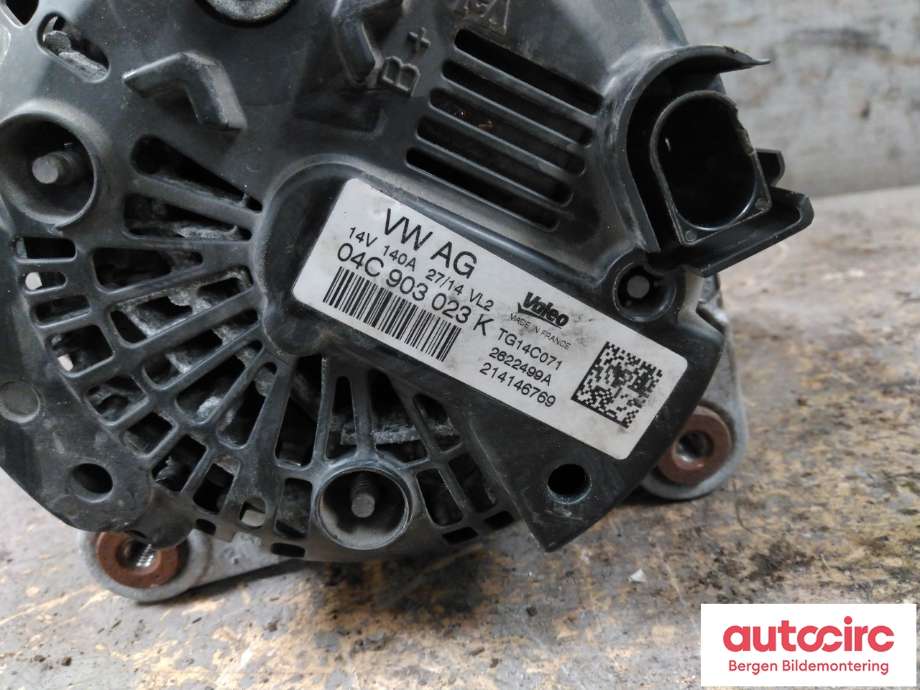 Dynamo til VW Golf VII 2012-2017 (Fase 1)  (VOLKSWAGEN|04E 903 023 K|)