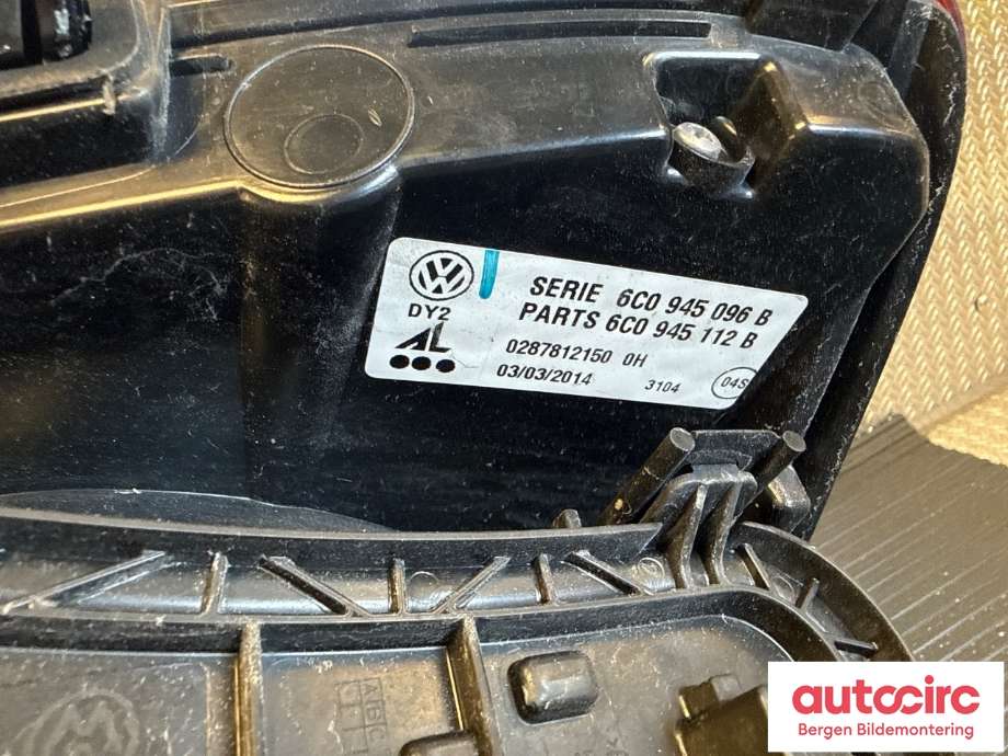 Baklykt høyre til VW Polo 2014-2017 (Type V, Fase 2) (VOLKSWAGEN|6C0 945 096 M|)