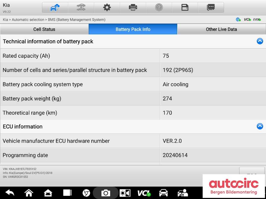 Batteripakke elbil til Kia Soul 2014-2019 (Type II) (KIA|37510E 4350|)