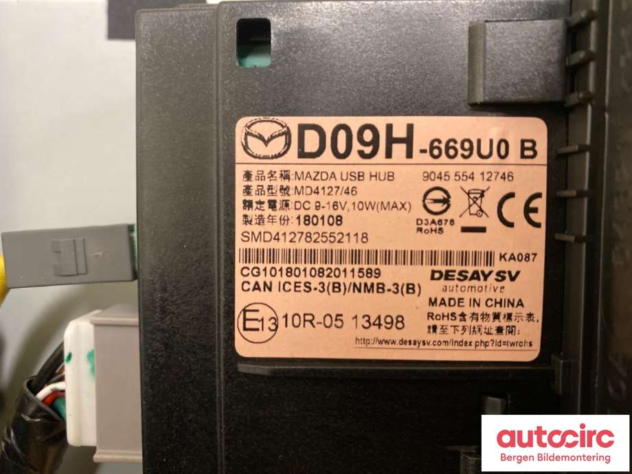 Bilstereo til Mazda CX-3 2015-2022  (MAZDA|DA6C-66-9G0E|)