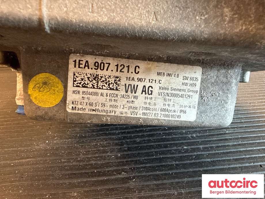 Inverter elbil til VW ID.4 2020-->>  (VOLKSWAGEN|1EA 907 121 BT|)