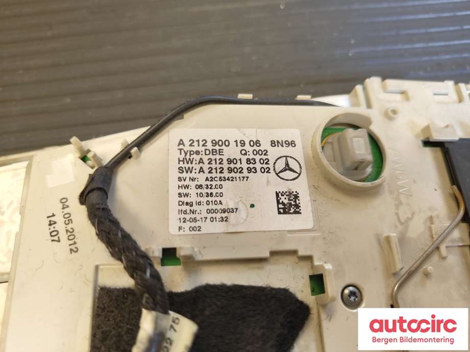 Bryter diverse til Mercedes E-Klasse 2009-2013 (Fase 1) (W212) (W212) (MERCEDES|A 212 900 19 06|)