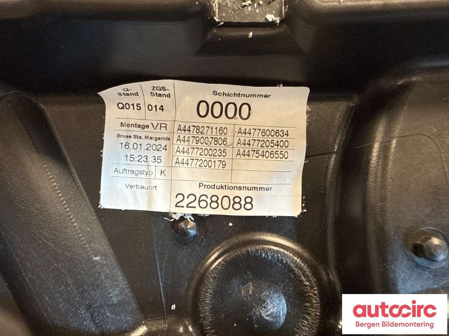 Ruteheis til Mercedes Vito 2014-->> (W447) (W447) (MERCEDES|A 447 720 40 00|)