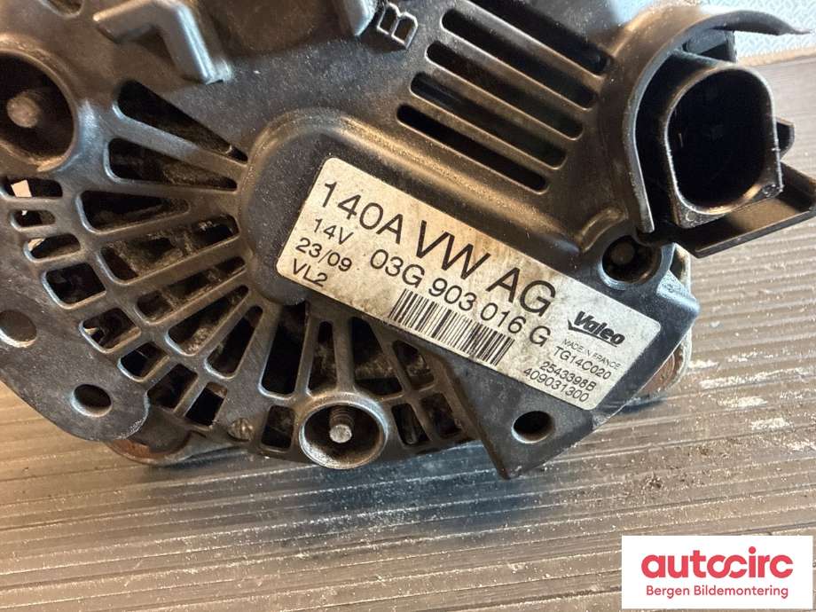 Dynamo til Audi A4 2007-2014 (Type IV) (B8) (B8) (AUDI|03G 903 016 G|)