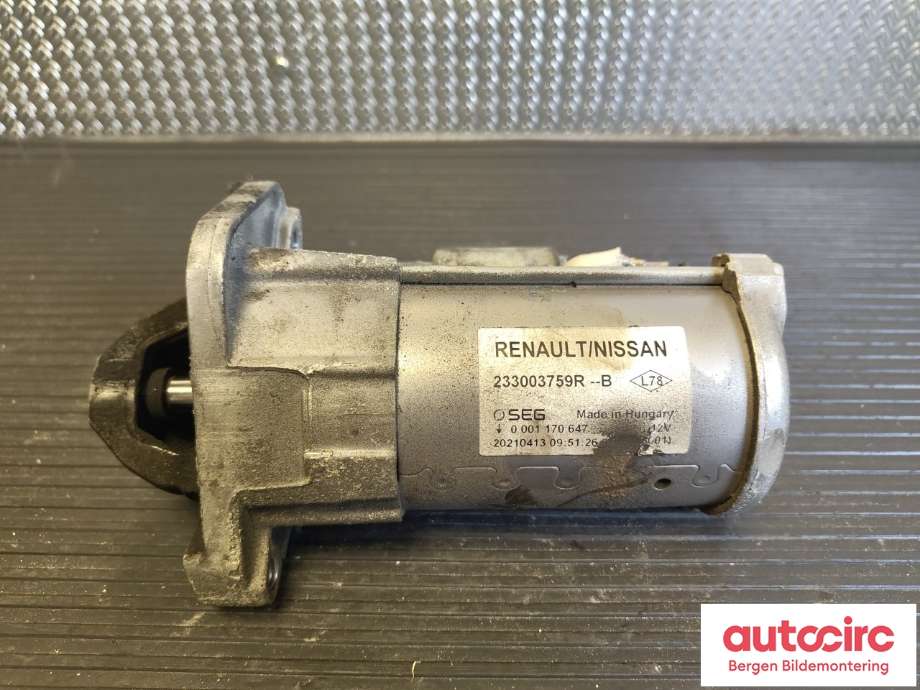 Starter diesel til Dacia Duster 2018-2024 (Type II)  (DACIA|233008223R|)