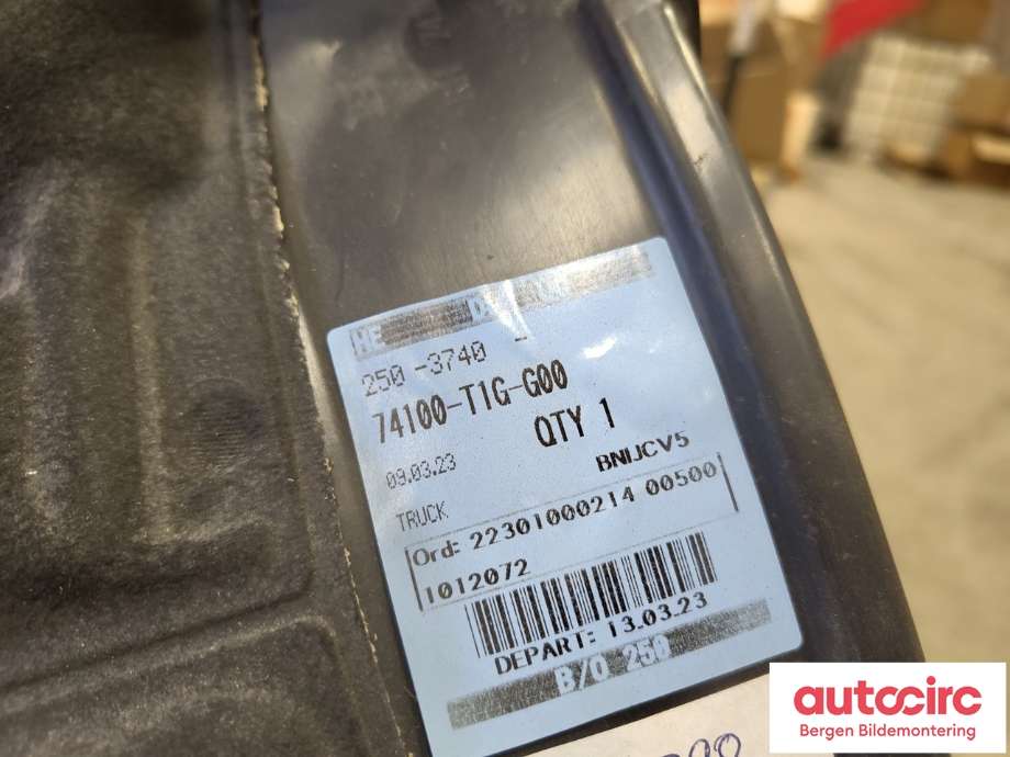 Skjerm locari venstre foran til Honda CR-V 2012-2018 (Type IV)  (74100-T1G-G00|)