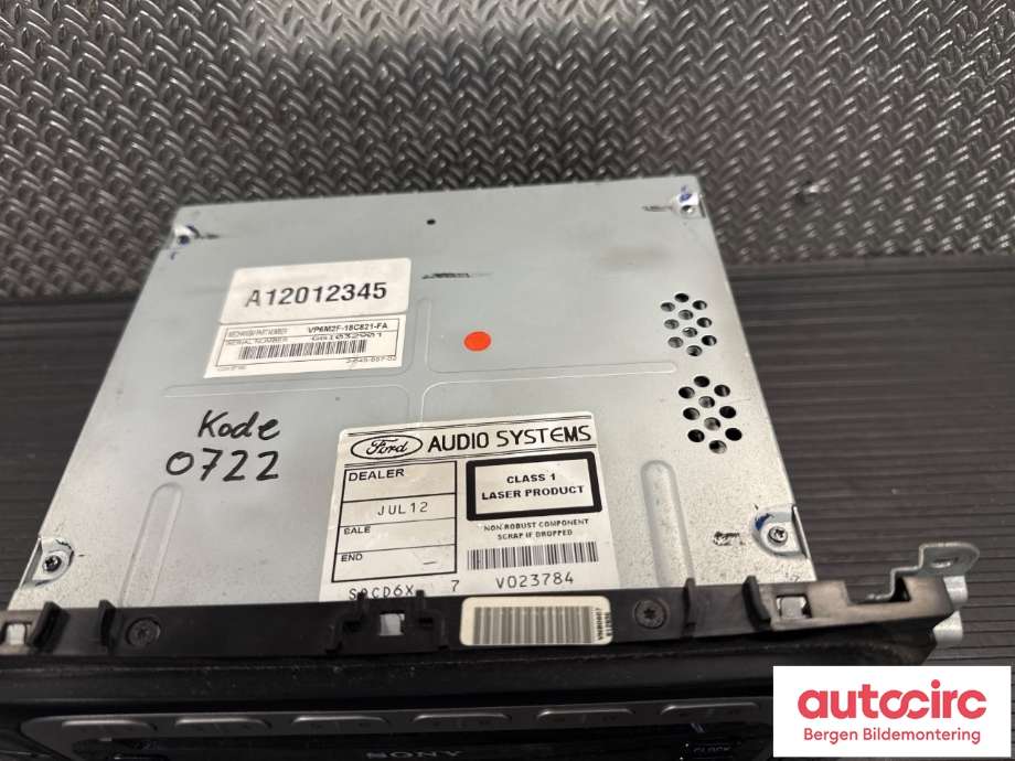 Bilstereo til Ford Galaxy 2007-2010 (Type III, Fase 1)  (FORD|1805704|7S7T-18C939-DF|)