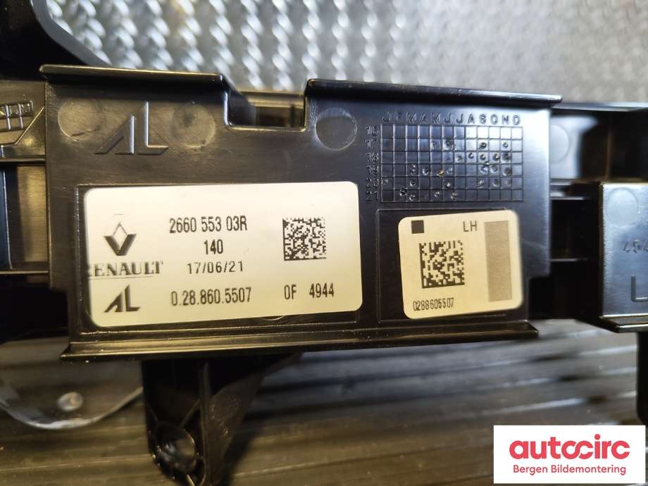 Tåkelykt venstre foran til Renault Captur 2013-2020 (Type I) (266055303R|)