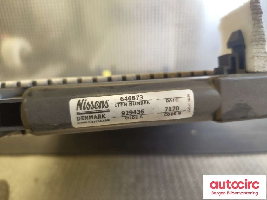 Radiator (automat gir) til Toyota Yaris 2014-2020 (Type III, Fase 2)  (1640021330|1640021331|646873)