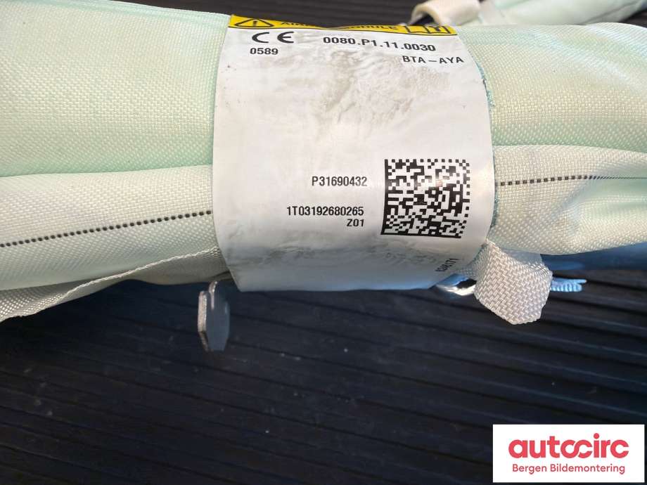 Airbag gardin høyre til Volvo V90 / V90 CC / S90 2016-->>  (VOLVO|31690432|)