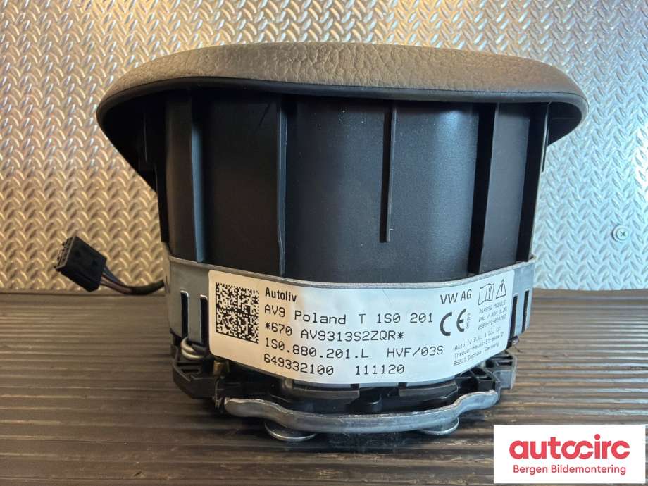 Airbag rattpute til VW E-Up 2019-->>  (VOLKSWAGEN|1S0 880 201 L|)
