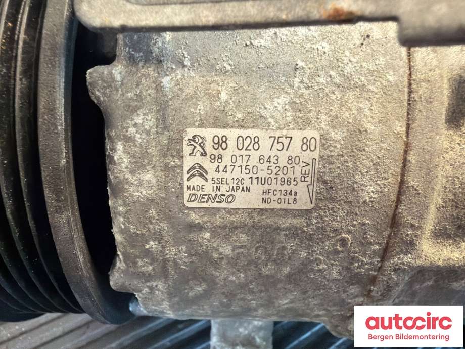 Aircondition kompressor til Citroën Berlingo 2015-2019 (Type II, Fase 2)  (CITROEN|98 028 757 80|98 197 149 80|)