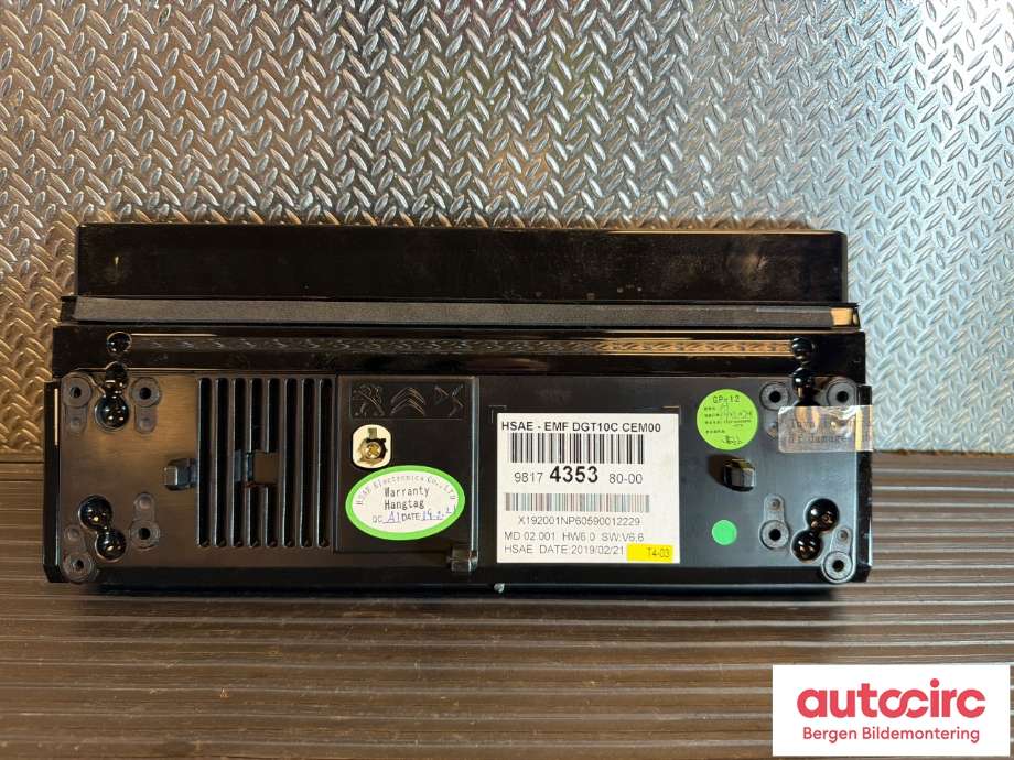 Instrument kjørecomputer til Peugeot 508 2018-->> (Type II)  (PEUGEOT|9817435380|)