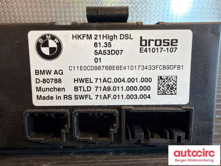 Styreenhet elektrisk bakluke til BMW iX3 2021-->>  (BMW|61 35 5 B52 9E3|61 35 5 A74 B09|61 35 5 A53 D07)