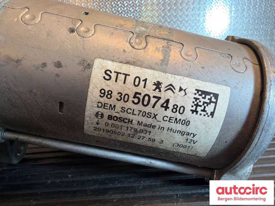 Starter til Peugeot 508 2018-->> (Type II)  (PEUGEOT|9830507480|)