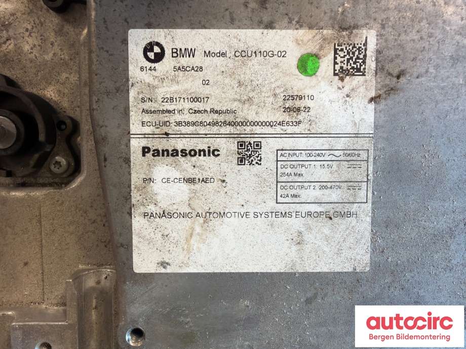 Batterilader (OBC - On Board Charger) til BMW iX3 2021-->> (BMW|61 44 5 B93 CE5|61 44 5 A73 E23|61 44 5 A93 367)