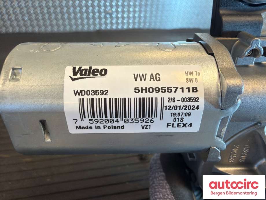 Viskermotor bakrute til VW ID.3 2020-->> (VOLKSWAGEN|5H0 955 711 B|)