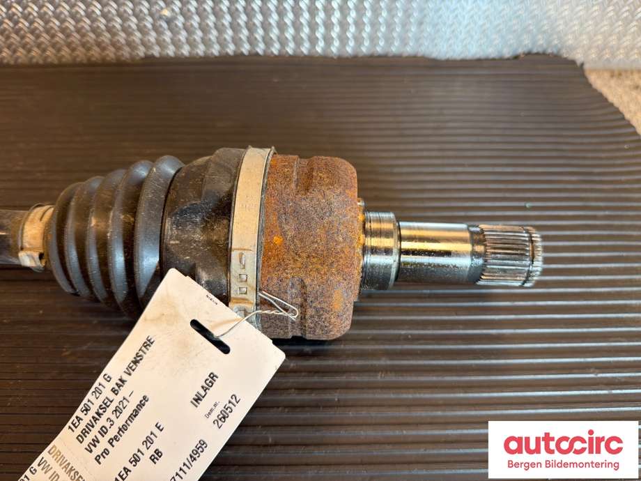 Drivaksel venstre bak, elbil til VW ID.3 2020-->> (VOLKSWAGEN|1EA 501 201 G|1EA 501 201 E|)