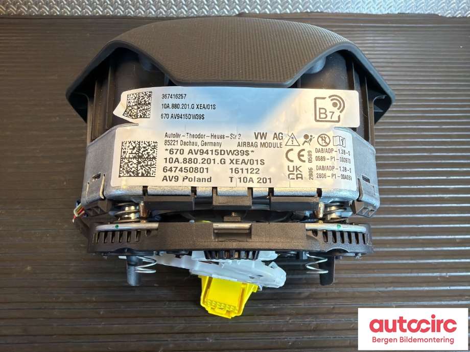 Airbag rattpute til VW ID.5 2022-->>  (VOLKSWAGEN|10A 880 201 F|)