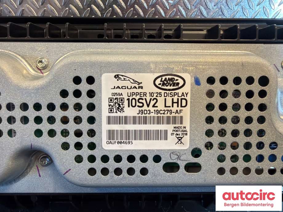 Multimedia display (MCU - Media Controller Unit) til Jaguar I-PACE 2018-->> (JAGUAR|T4K4206|T4K11474|J9D319C279AF)