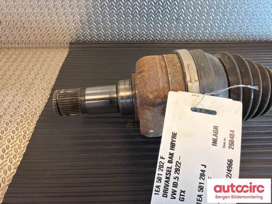 Drivaksel høyre bak, elbil til VW ID.5 2022-->>  (VOLKSWAGEN|1EA 501 202 F|1EA 501 204 J|)