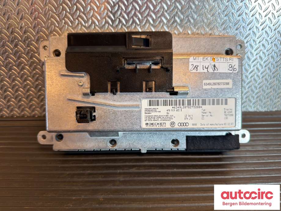 Instrument kjørecomputer til Audi A6 2008-2011 (Type III, Fase 2) (C6) (C6) (AUDI|8T0919603C|)