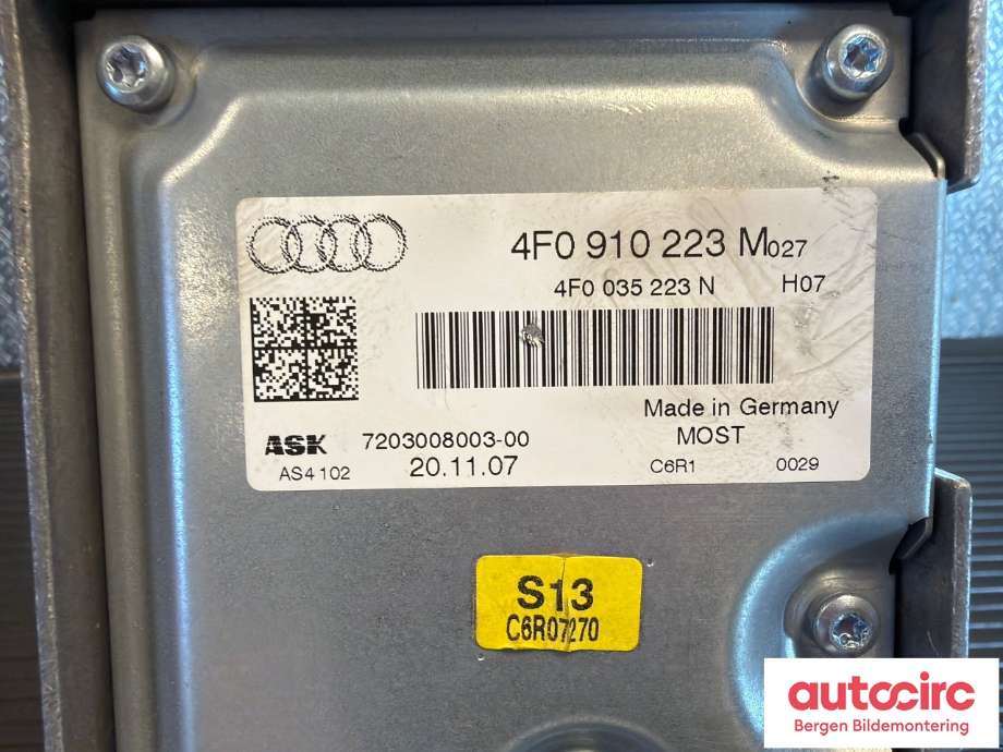 Bilstereo forsterker til Audi A6 2008-2011 (Type III, Fase 2) (C6) (C6) (AUDI|4F0 035 223 N|)
