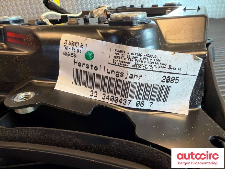 Airbag rattpute til BMW X3 2003-2006 (Fase 1) (E83) (E83) (BMW|32 30 3 400 437|)