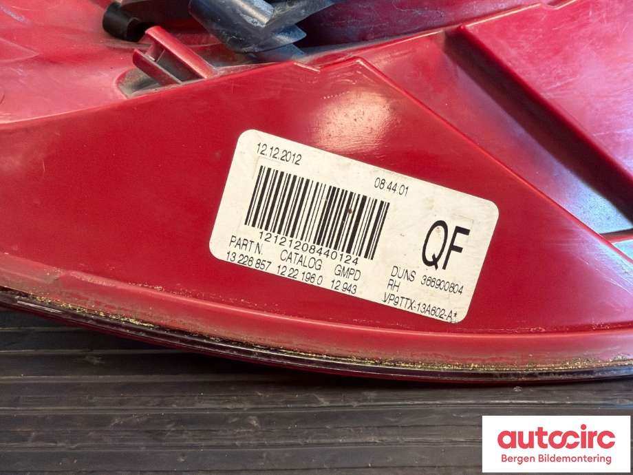 Baklykt høyre til Opel Insignia A 2009-2014  (OPEL|22950974|)