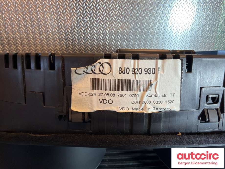 Speedometer til Audi TT 2006-2014 (Type II)  (AUDI|8J0920930FX|)