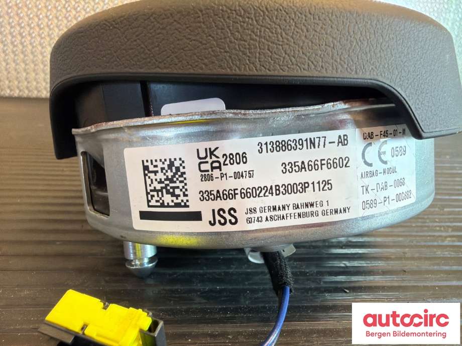 Airbag rattpute til BMW 4-Serie 2013-2020 (F32/F33/F36) (F32/F33/F36) (BMW|32 30 8 092 206||335A66F6602)