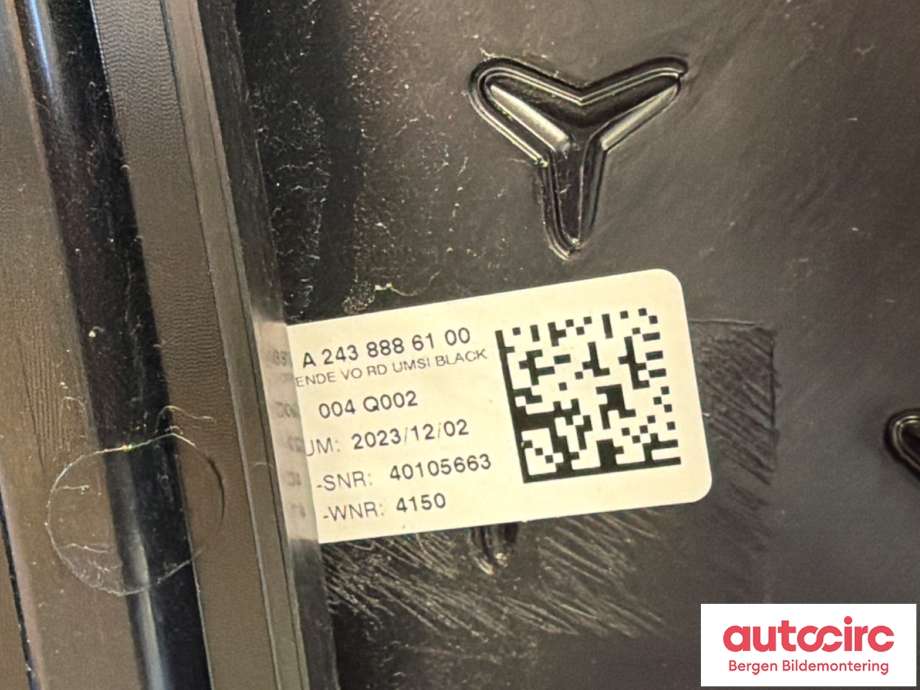Grill til Mercedes EQA 2021-->> (MERCEDES|A 243 888 61 00|A 247 880 78 09|)