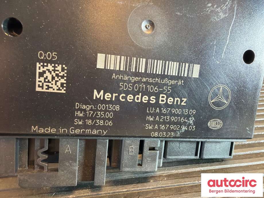 Styreenhet hengerfeste til Mercedes EQA 2021-->> (MERCEDES|A 167 900 13 09|)